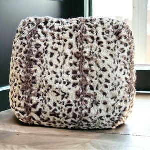 Faux Fur Leopard Print Pillow Wild Animal Safari 18” x 18” A Perennial Favorite
